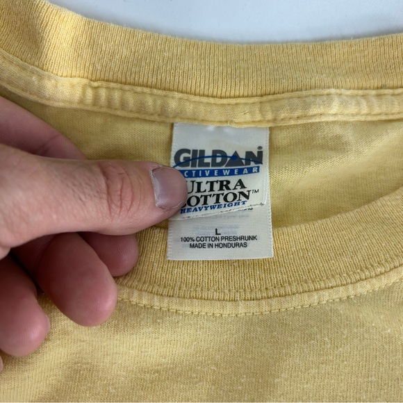 Vintage Devo Shirt Mens Large Yellow Y2K Booji Boy Short Sleeve Band Tee 2000s - Picture 4 of 8